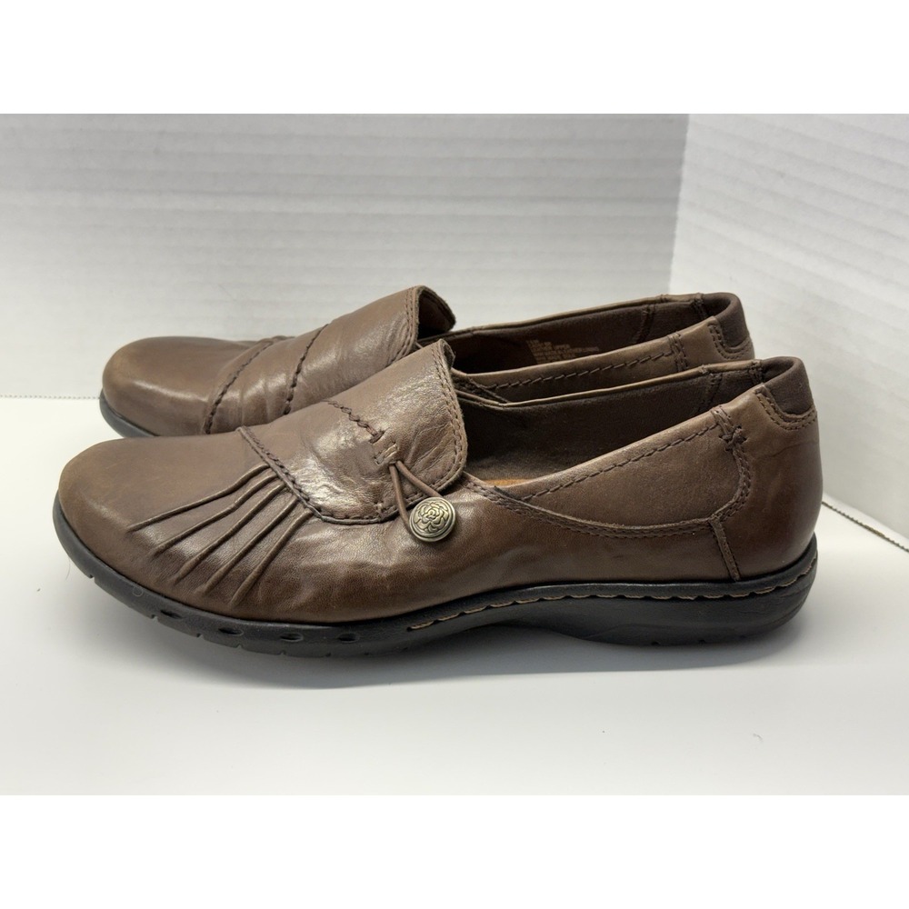 Cobb Hill New Balance Women's Size 7.5M Brown Leather Comfort Slip On‎ Loafers